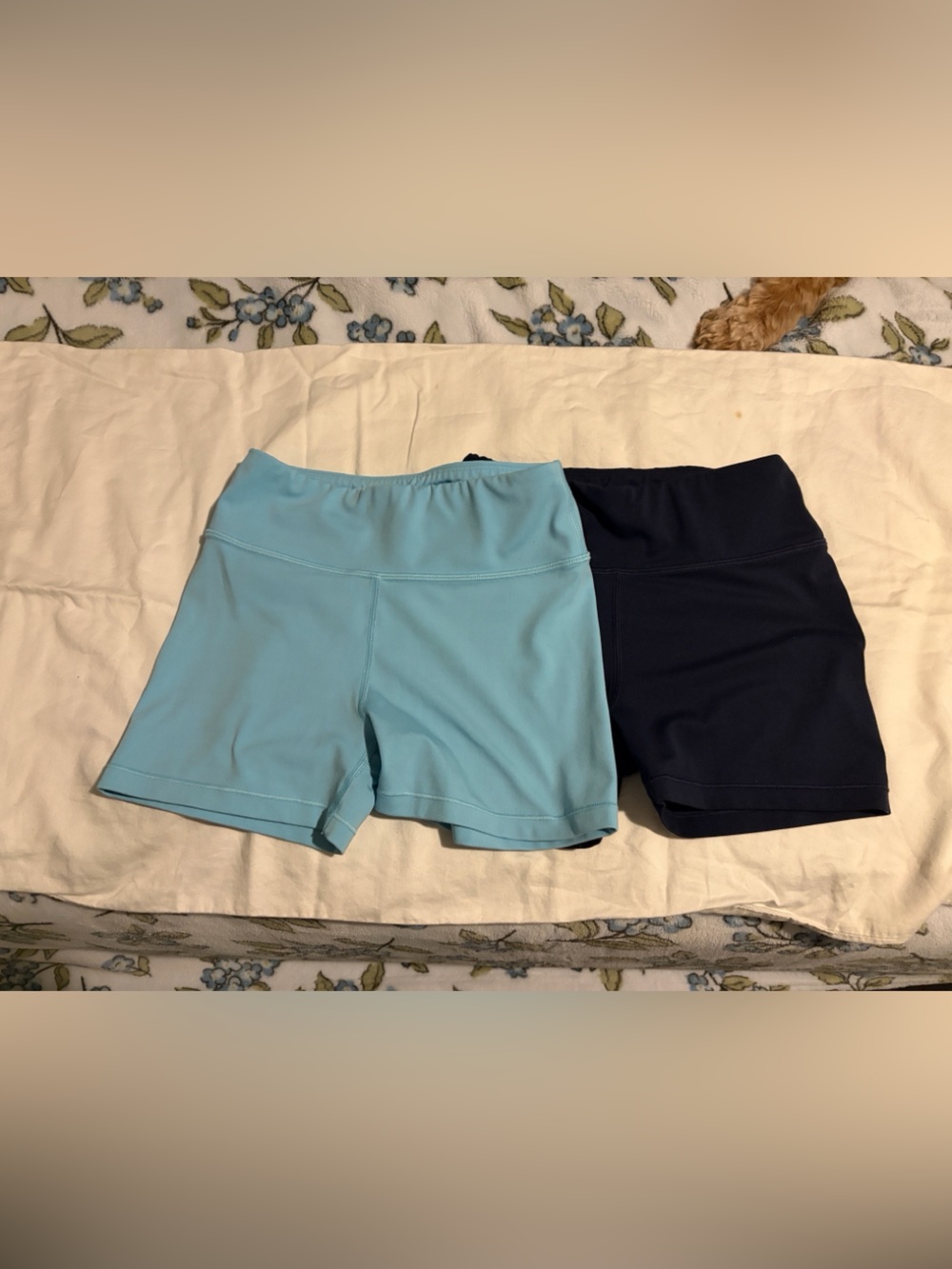 2 pairs of Athleta Girl Light and Dark Blue Chit Chat Shorts - Picture 2 of 9
